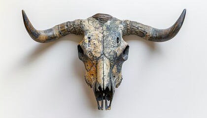 Fototapeta premium bull skull on a transparent background