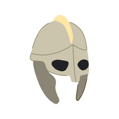 shield knight helmet cartoon. crusader visor, chainmail jousting, chivalry crest shield knight helmet sign. isolated symbol vector illustration