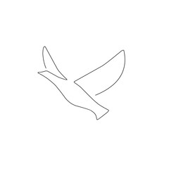 Bird one line drawing 