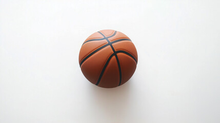 basketball on white floor, Created with Generative AI technology