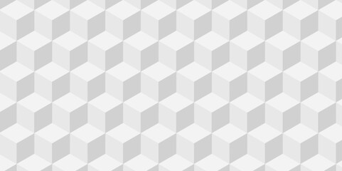 Abstract white and gray geometric style minimal blank cubic. Geometric pattern illustration mosaic, square and triangle wallpaper. seamless triangles shape mosaic backdrop art texture vector grid.