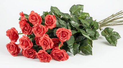Obraz premium Explore the timeless beauty of realistic artificial roses for lasting floral decor and gifts