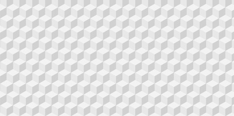 Abstract white and gray geometric style minimal blank cubic. Geometric pattern illustration mosaic, square and triangle wallpaper. seamless triangles shape mosaic backdrop art texture vector grid.