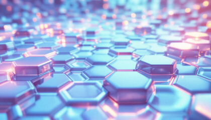 Fototapeta premium Nano World: Holographic Molecular Network