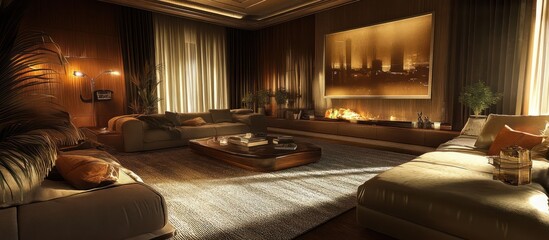 Luxurious Living Room with Modern Design