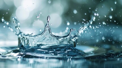 close up water splash with High speed shooting