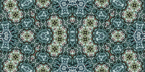 Seamless kaleidoscope pattern. The texture of the woven pattern. Endless pattern