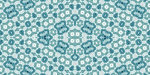 Seamless kaleidoscope pattern. The texture of the woven pattern. Endless pattern