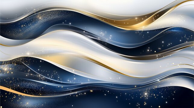 Abstract waves deign for New Year celebration theme
