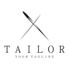 tailor logo icon illustration template combination of buttons for clothes, thread and sewing machine, for clothing product design, convection companies, fashion in vector form