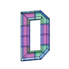 3D Glass Mosaic Alphabet - Colorful