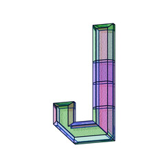 3D Glass Mosaic Alphabet - Colorful