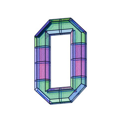 3D Glass Mosaic Alphabet - Colorful