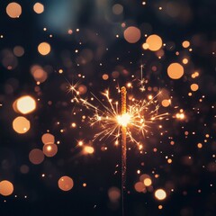 Obraz premium Sparkler on a dark background
