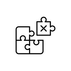 Logical fallacy outline icons, minimalist vector illustration ,simple transparent graphic element .Isolated on white background