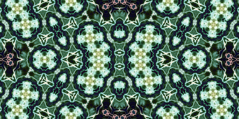 Seamless kaleidoscope pattern. The texture of the woven pattern. Endless pattern