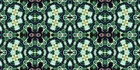 Seamless kaleidoscope pattern. The texture of the woven pattern. Endless pattern