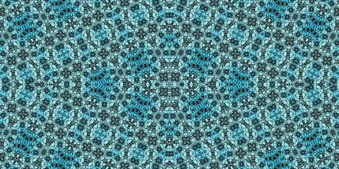 Seamless kaleidoscope pattern. The texture of the woven pattern. Endless pattern