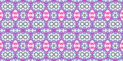 Seamless kaleidoscope pattern. The texture of the woven pattern. Endless pattern