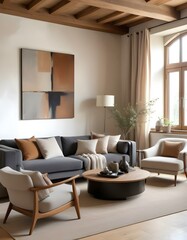 Fototapeta premium Modern living room interior. 