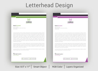 Minimal Corporate Letterhead Layout,Blue and White Letterhead,Modern Creative & Clean business style letterhead bundle
