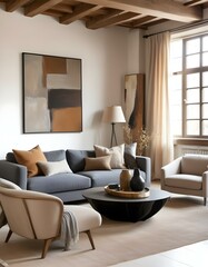 Fototapeta premium Modern living room interior. 