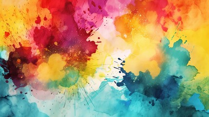 Fototapeta premium Vibrant Abstract Watercolor Background Design