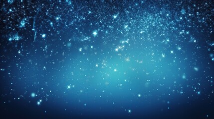 Fototapeta premium Enchanting Blue Glittering Stars Background
