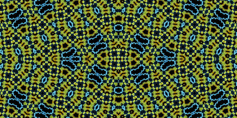 Seamless kaleidoscope pattern. The texture of the woven pattern. Endless pattern