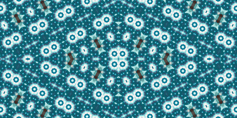 Seamless kaleidoscope pattern. The texture of the woven pattern. Endless pattern