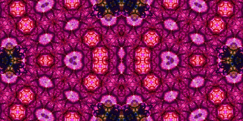Seamless kaleidoscope pattern. The texture of the woven pattern. Endless pattern