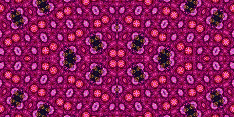 Seamless kaleidoscope pattern. The texture of the woven pattern. Endless pattern