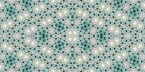 Seamless kaleidoscope pattern. The texture of the woven pattern. Endless pattern