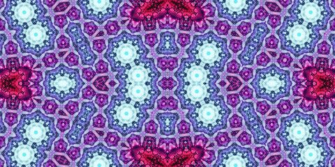 Seamless kaleidoscope pattern. The texture of the woven pattern. Endless pattern