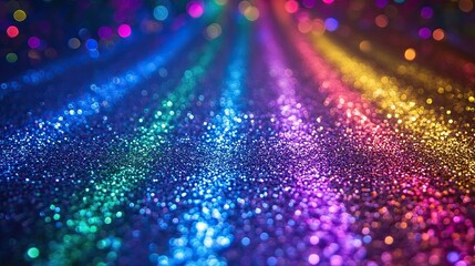 Fototapeta premium Sparkling Rainbow Glitter in a Mesmerizing Scene