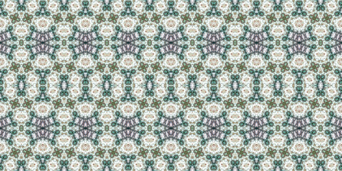 Seamless kaleidoscope pattern. The texture of the woven pattern. Endless pattern