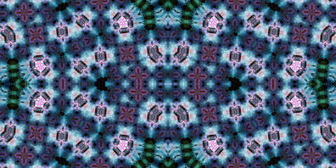 Seamless kaleidoscope pattern. The texture of the woven pattern. Endless pattern