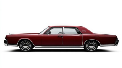 A classic Lincoln Continental, with its luxurious design and spacious interior, is elegantly displayed against a clean white background.