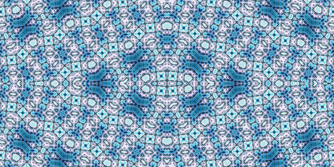 Seamless kaleidoscope pattern. The texture of the woven pattern. Endless pattern