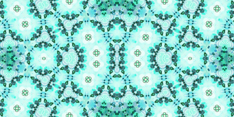Seamless kaleidoscope pattern. The texture of the woven pattern. Endless pattern