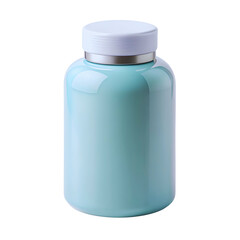pastel blue plastic bottle