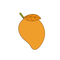 Orange and Green Fresh Mango 