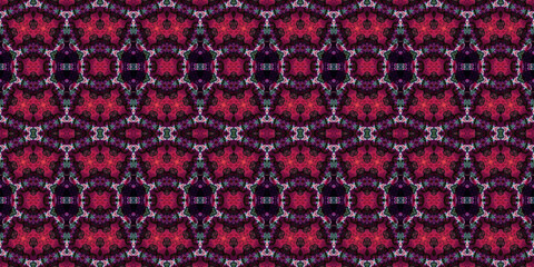 Seamless kaleidoscope pattern. The texture of the woven pattern. Endless pattern