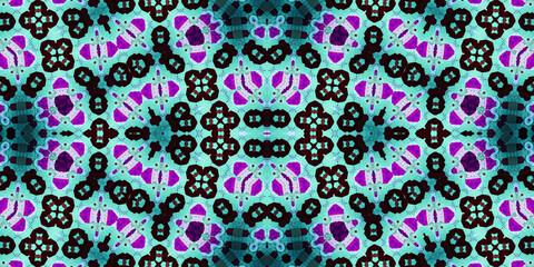 Seamless kaleidoscope pattern. The texture of the woven pattern. Endless pattern