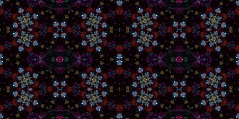Seamless kaleidoscope pattern. The texture of the woven pattern. Endless pattern