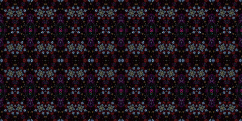 Seamless kaleidoscope pattern. The texture of the woven pattern. Endless pattern