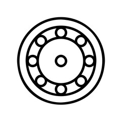 Outline icon for web. Spare car parts icon