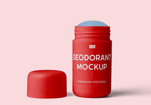 Open Deodorant Bottle Mockup
