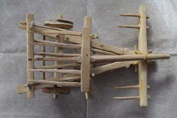 A bullock cart is  a vehicle thatpeopleused to use  to transport goods. It was usually  pulled by...