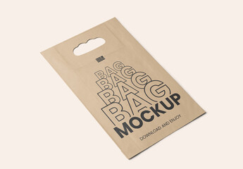 Small Food Paper Bag Mockup